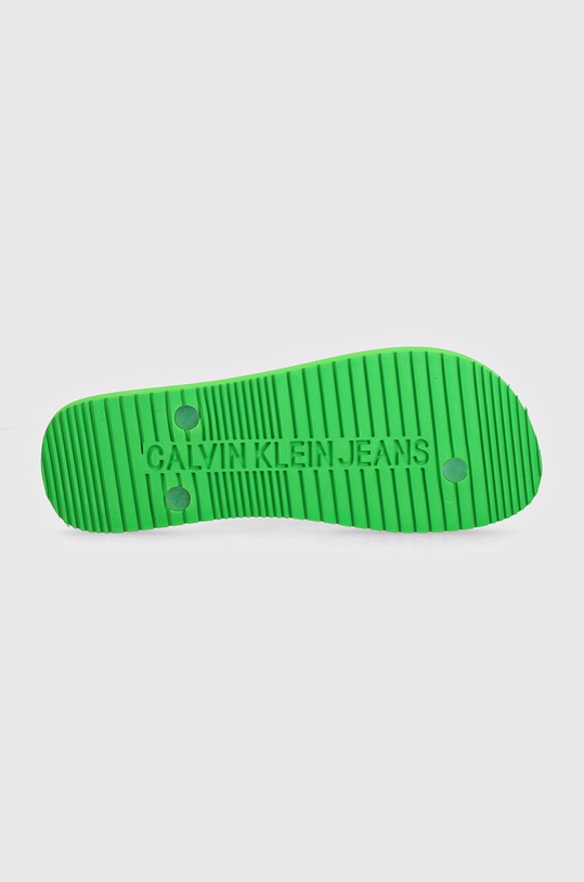Calvin Klein Jeans japonki BEACH SANDAL GLOSSY YM0YM00952 zielony