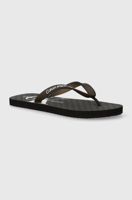 Calvin Klein Jeans slapi BEACH SANDAL GLOSSY negru YM0YM00952