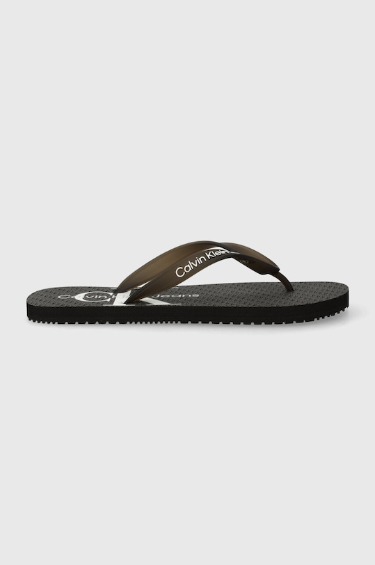 Calvin Klein Jeans slapi BEACH SANDAL GLOSSY YM0YM00952 negru SS24