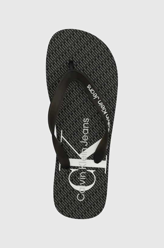 Calvin Klein Jeans slapi BEACH SANDAL GLOSSY negru YM0YM00952