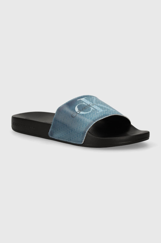 Calvin Klein Jeans klapki SLIDE LENTICULAR niebieski YM0YM00953