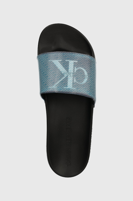 Calvin Klein Jeans klapki SLIDE LENTICULAR niebieski YM0YM00953