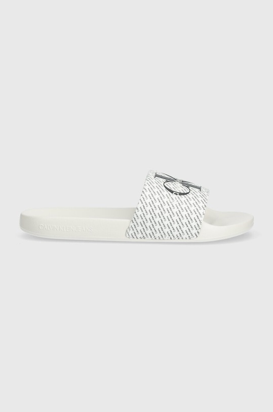 Calvin Klein Jeans klapki SLIDE AOP YM0YM00955 biały SS24