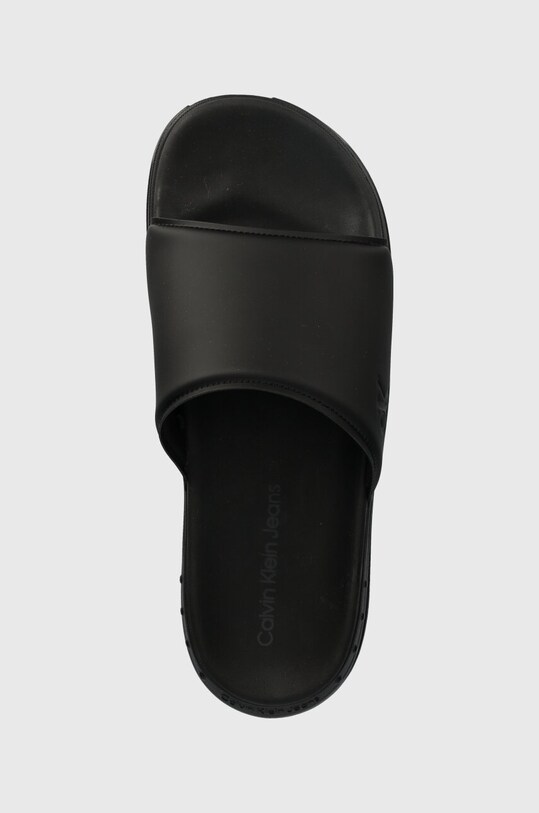 Calvin Klein Jeans papuci CHUNKY COMF SLIDE MINIMAL RAW negru YM0YM00956