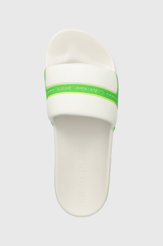 Calvin Klein Jeans klapki SLIDE NEOPRENE SNAP biały YM0YM00960