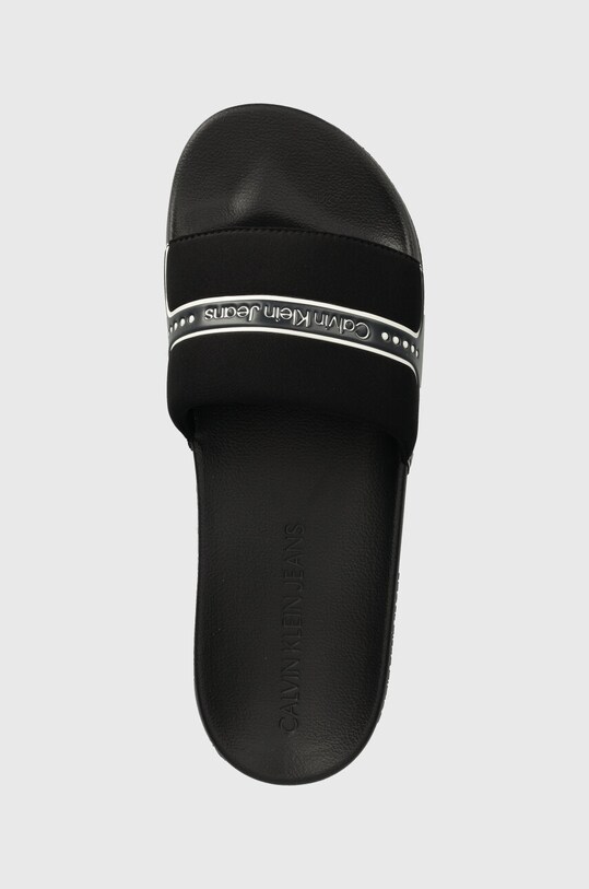 Calvin Klein Jeans papuci SLIDE NEOPRENE SNAP negru YM0YM00960