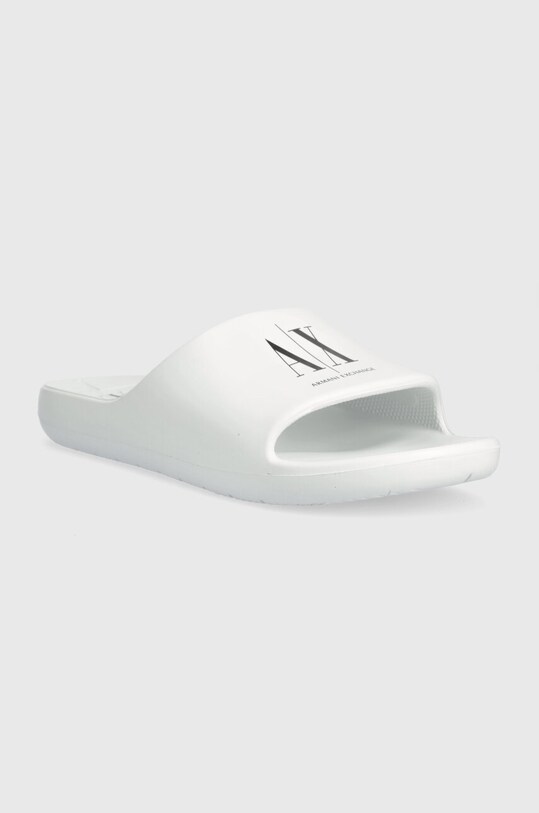 Încălțăminte Armani Exchange papuci XUP012.XV675.K488 alb
