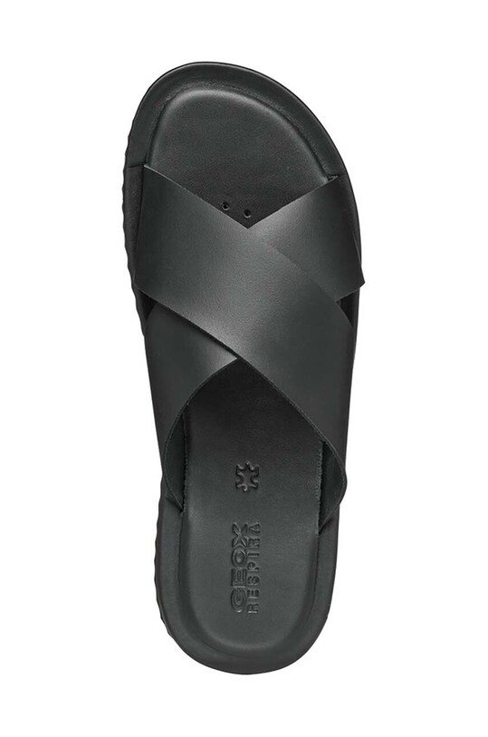 Geox slapi de piele U ERICE U36GUB.00043.C9999 negru