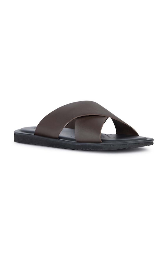 Geox slapi de piele U ERICE U36GUB.00043.C6009 maro SS24