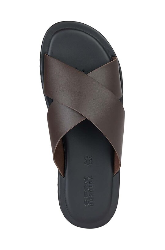 Kožené šľapky Geox U ERICE U36GUB.00043.C6009 hnedá