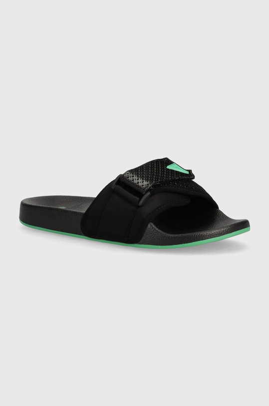 Guess klapki TOKYO I RBR syntetyczny czarny FMGTOR.ELL19.BKGRE