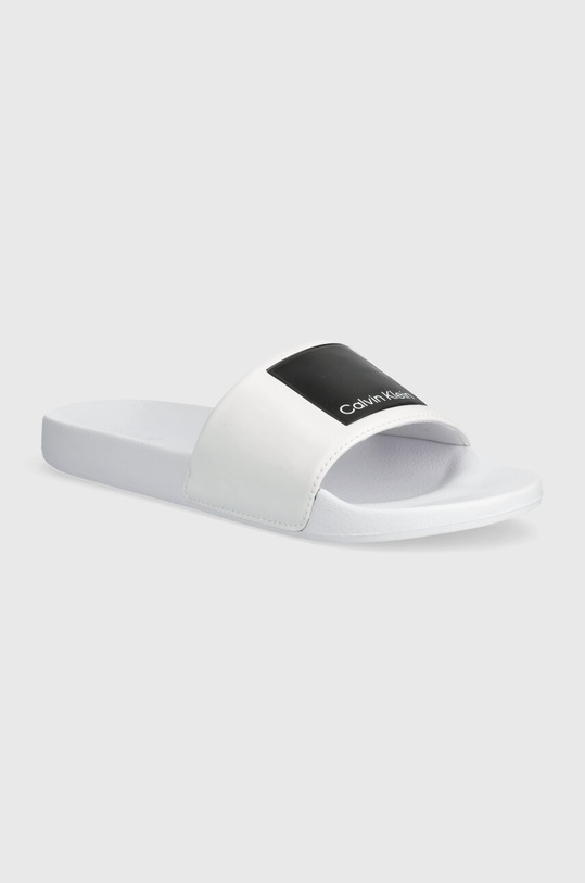 Calvin Klein klapki POOL SLIDE HF LOGO biały HM0HM01466
