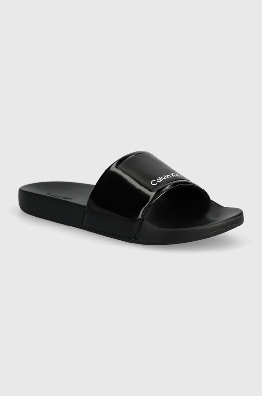 Παντόφλες Calvin Klein POOL SLIDE HF LOGO μαύρο HM0HM01466