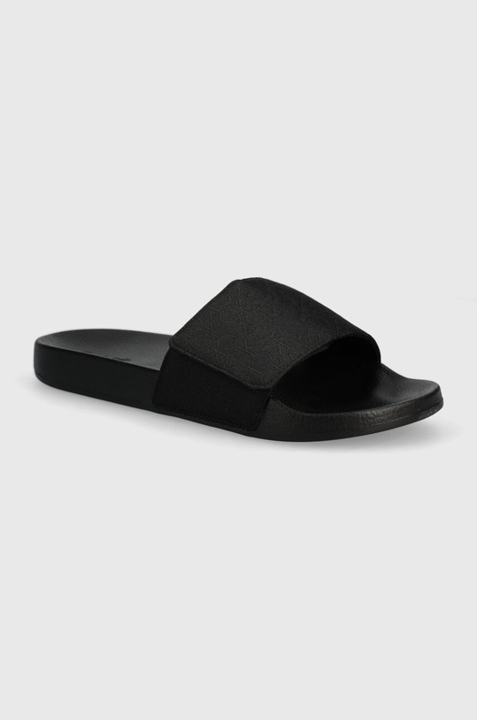 Calvin Klein klapki ADJ POOL SLIDE JAQ MONO czarny HM0HM01438
