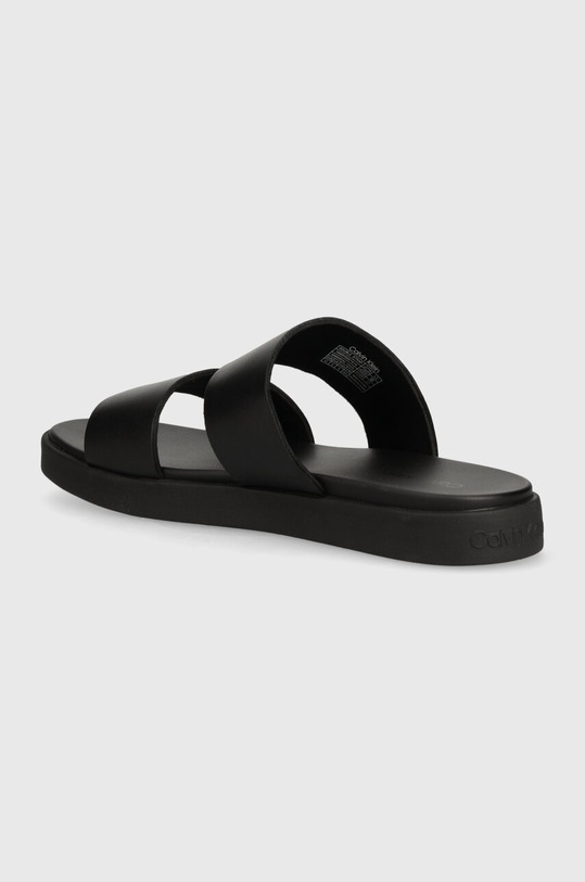 Boty Kožené pantofle Calvin Klein DOUBLE STRAP HM0HM01414 černá