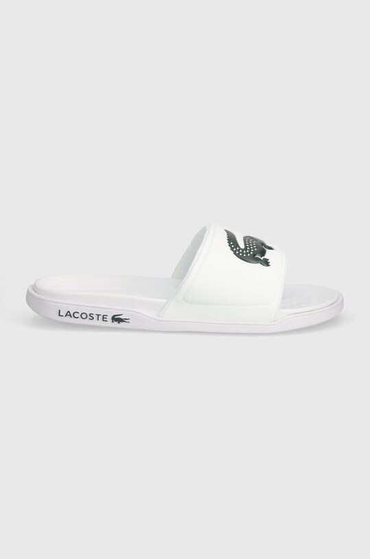 Lacoste papuci Serve Dual Synthetic Logo Strap 43CMA0110 alb SS24