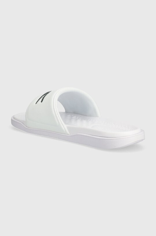 Încălțăminte Lacoste papuci Serve Dual Synthetic Logo Strap 43CMA0110 alb
