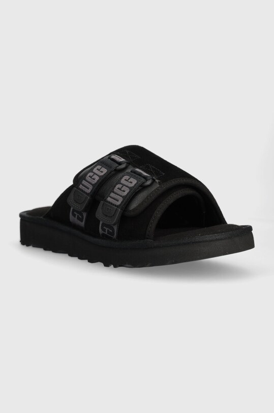 Кожаные шлепанцы UGG Goldencoast Strap Slide 1142730.BLK чёрный SS24