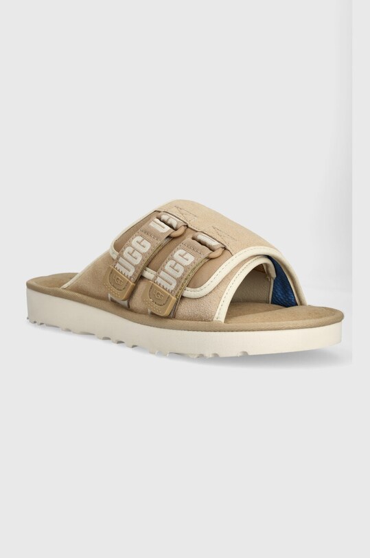 Замшевые шлепанцы UGG Goldencoast Strap Slide 1142730.SSNT бежевый SS24