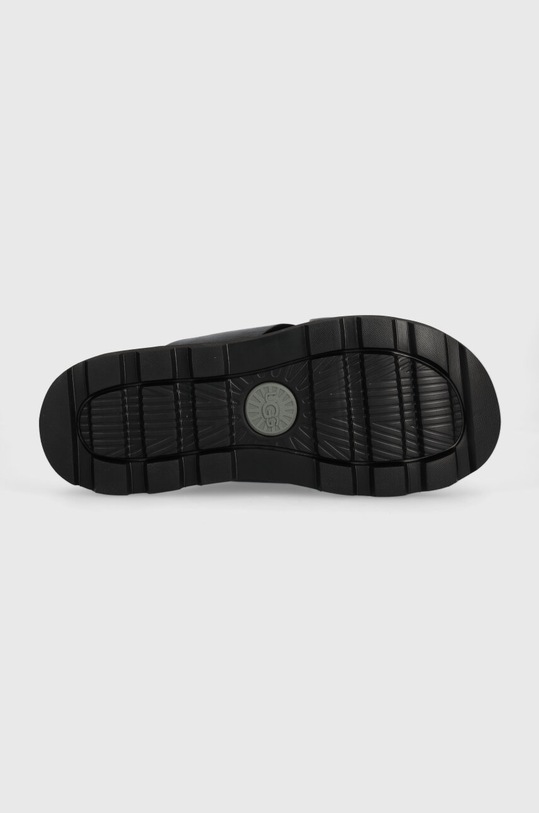UGG klapki skórzane Capitola Cross Slide 1153076.BLK czarny