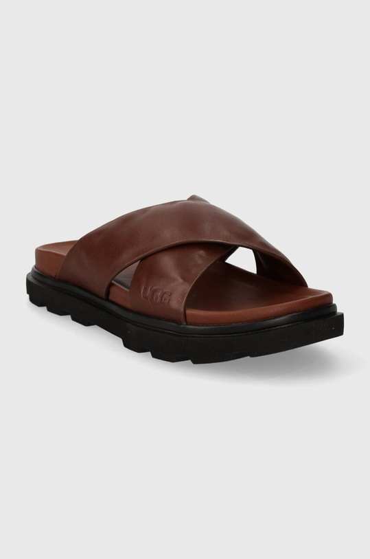 UGG klapki skórzane Capitola Cross Slide 1153076.COG brązowy SS24