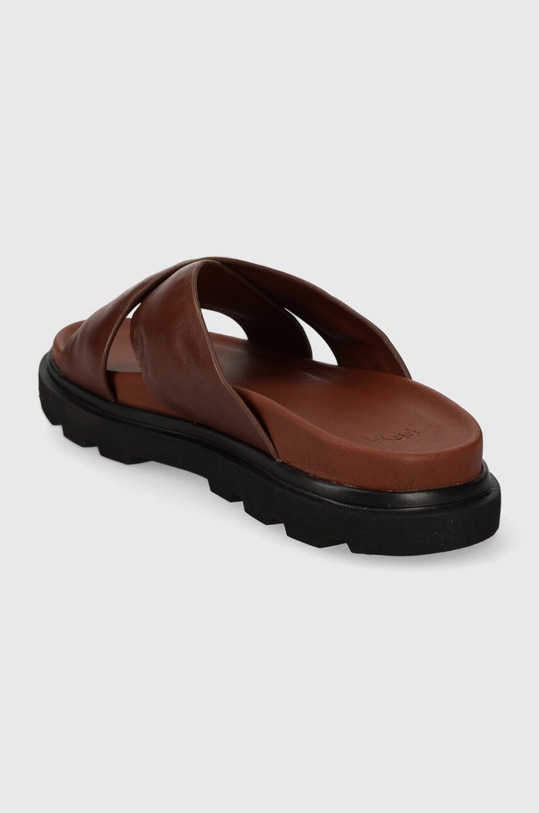 Obuwie UGG klapki skórzane Capitola Cross Slide 1153076.COG brązowy