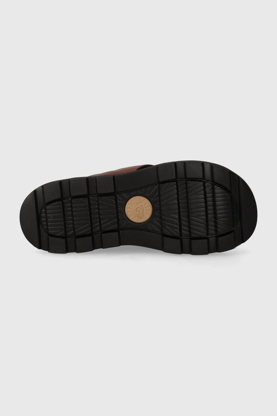 Kožené pantofle UGG Capitola Cross Slide 1153076.COG hnědá