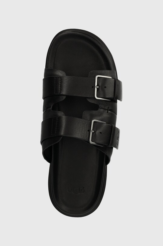UGG bőr papucs Capitola Buckle Slide fekete 1153102.BLK