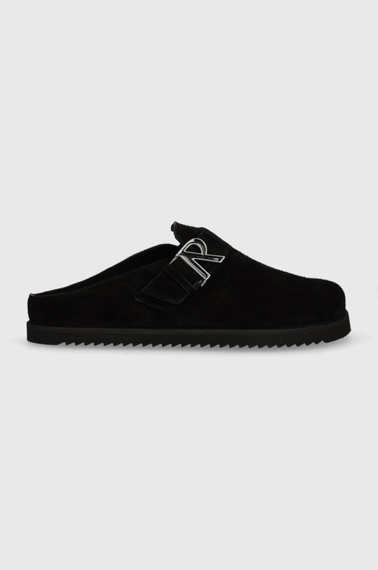 Represent ciabatte slide in camoscio Initial Mule nero MF9003.01