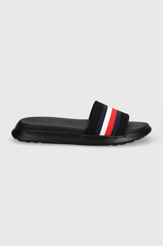 Tommy Hilfiger klapki DUAL DENSITY RWB KNIT POOL SLIDE FM0FM05018 czarny SS24