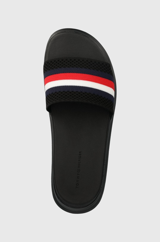 Tommy Hilfiger klapki DUAL DENSITY RWB KNIT POOL SLIDE czarny FM0FM05018
