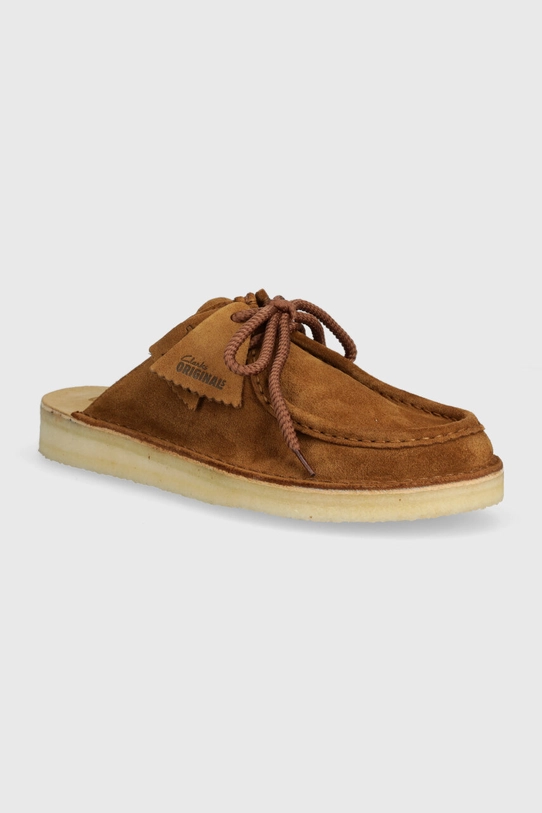 Semišové šľapky Clarks Originals DSRT Nomad Mule hnedá 26175863