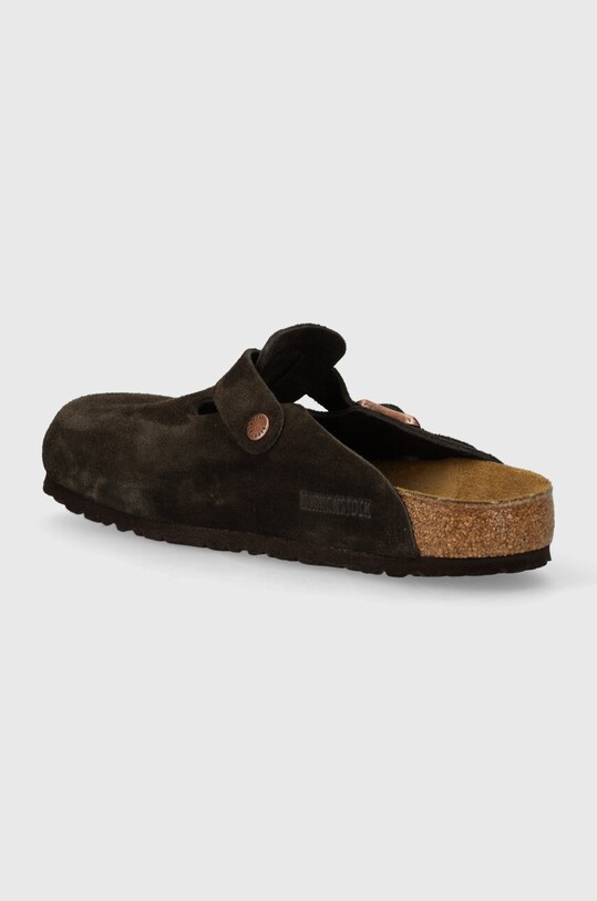 Обувь Замшевые шлепанцы Birkenstock Boston 60901 коричневый