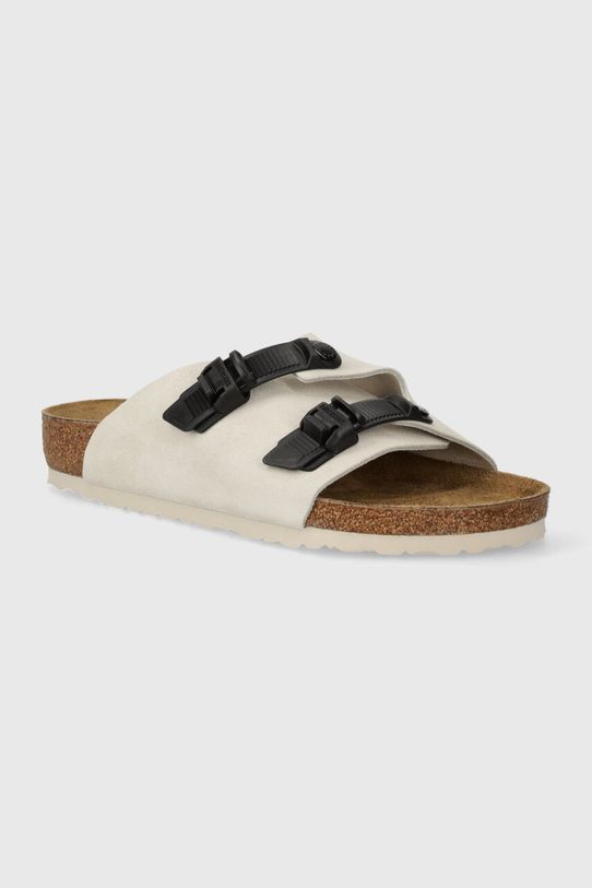Birkenstock klapki zamszowe Zürich beżowy 1026773