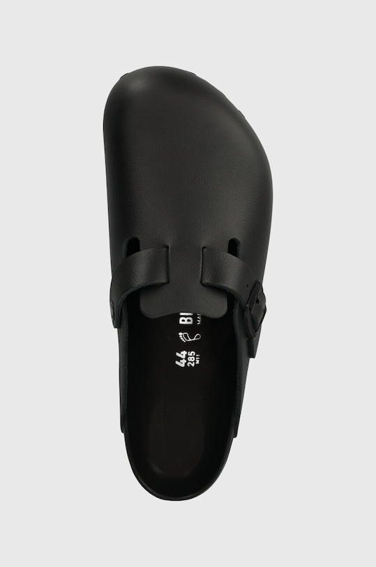 Birkenstock klapki skórzane Boston czarny 1026813