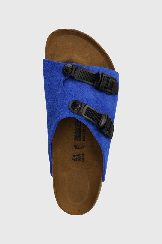 Замшеві шльопанці Birkenstock Zürich блакитний 1026800