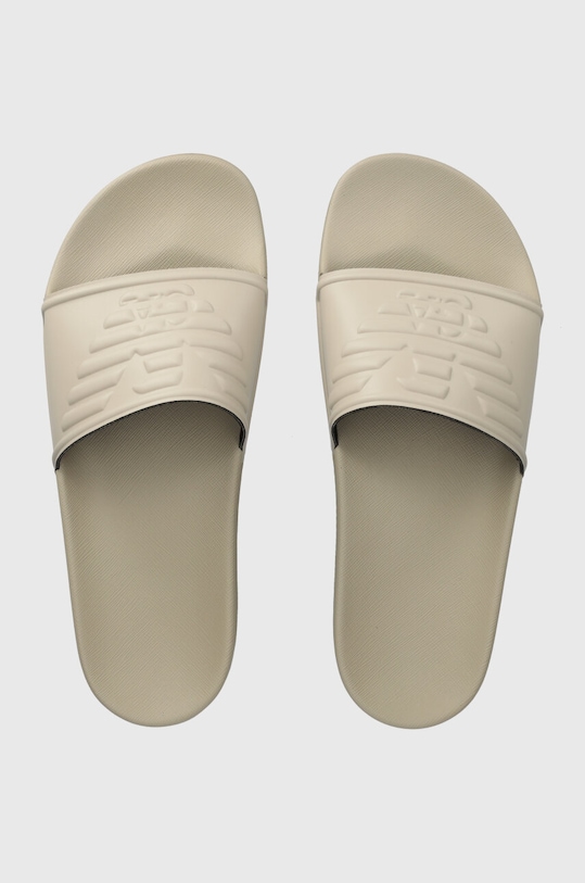 Emporio Armani Underwear klapki syntetyczny beżowy XVPS08.XN747.N840