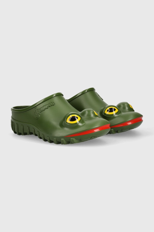 JW Anderson sliders x Wellipets mules green LF0039.FA0321.500