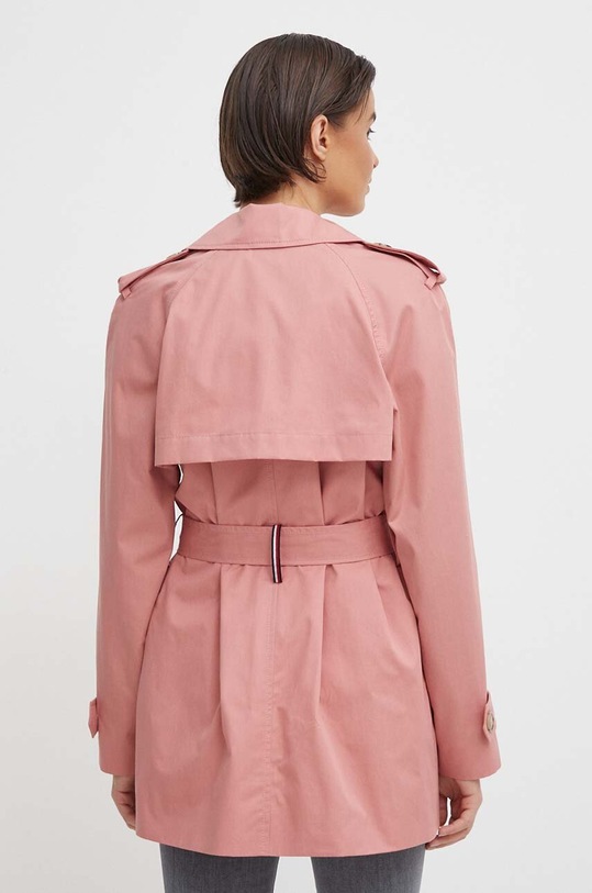 Odzież Tommy Hilfiger trencz bawełniany WW0WW40481 różowy