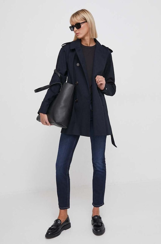 Pamučni baloner Tommy Hilfiger WW0WW40481 mornarsko plava SS24