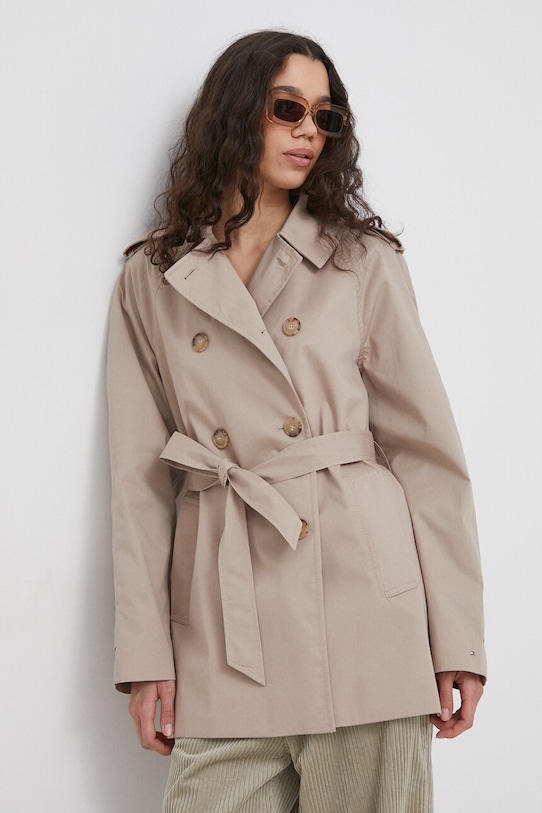 Pamučni baloner Tommy Hilfiger bez tople podstave bež WW0WW40481