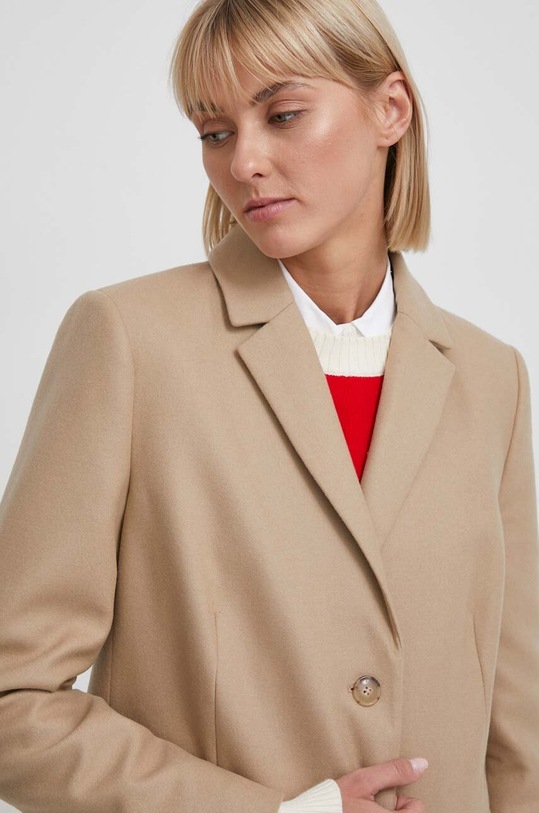 Vuneni kaput Tommy Hilfiger bež WW0WW41662