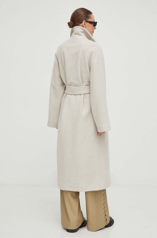 Oblečenie Vlnený kabát Samsoe Samsoe AFRA F23400110 béžová