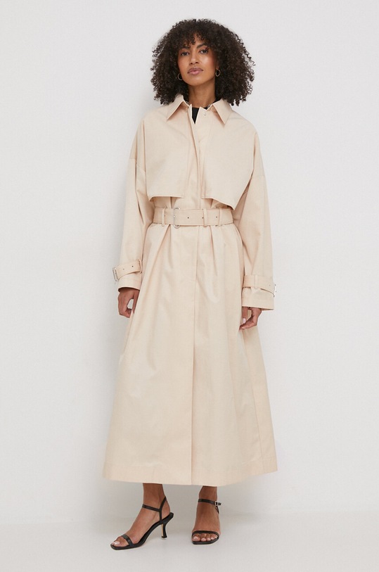 Trench kabát Calvin Klein nezateplené béžová K20K206319