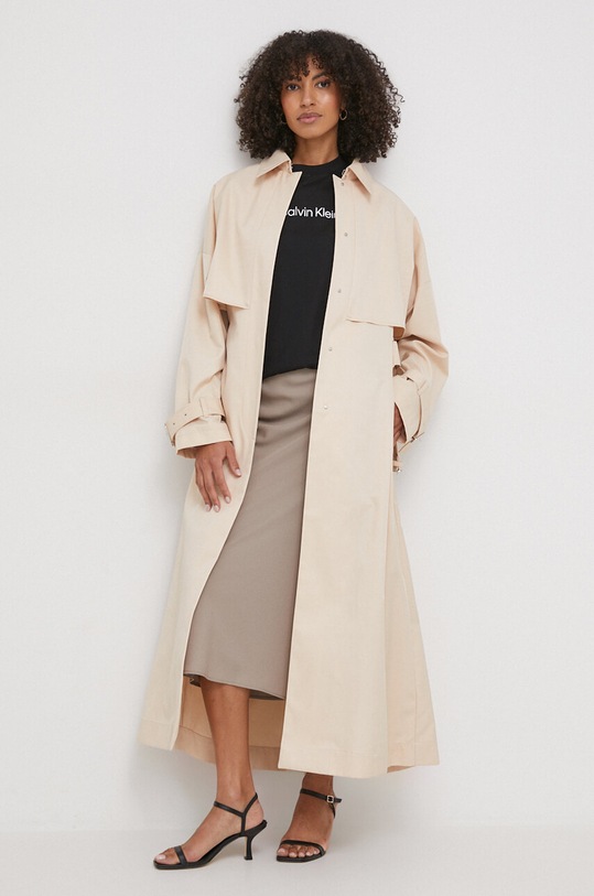 Calvin Klein trencz K20K206319 beżowy