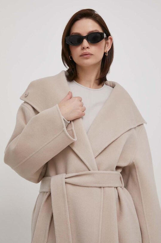 Calvin Klein płaszcz wełniany K20K206746 szary SS24