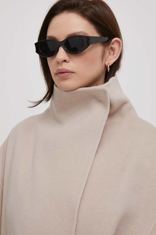 Vlnený kabát Calvin Klein K20K206746 sivá