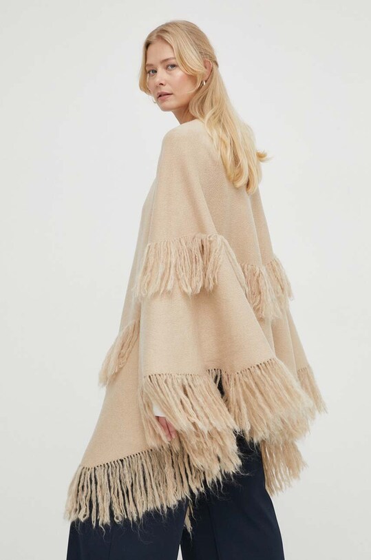 By Malene Birger poncho de lana uni bej Q72091002
