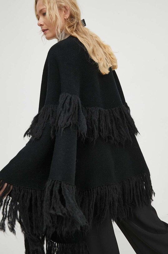 Одежда Шерстяное пончо By Malene Birger Q72091002 чёрный