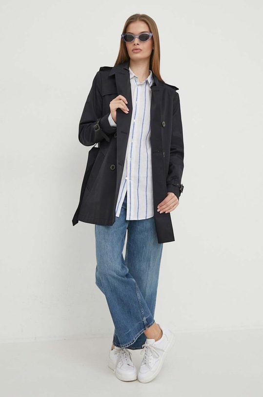 Lauren Ralph Lauren płaszcz 297936851 granatowy SS24